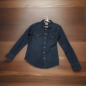 Levi Strauss & Co. Denim Button-Up Shirt Blue Long Sleeve S Men's Casual